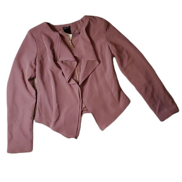 IMAN Global Chic Cascading Blazer with Gold Zipper - Picture 1 of 9